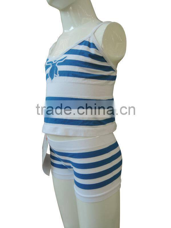 nice quality new style seamless girl's underwear girl's camisole & boxer sets