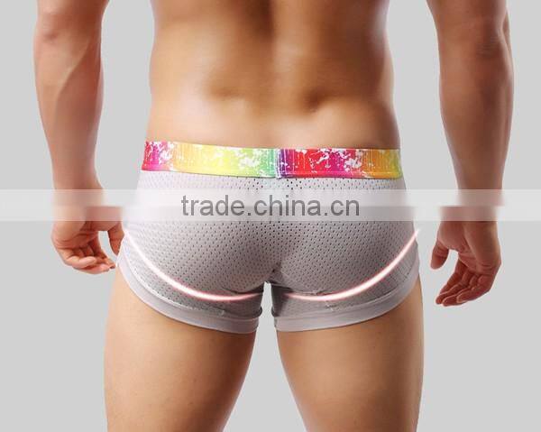 Best Selling Retail Mens Underwear Boxers With Breathable Holes Cueca Boxer Men Print Boxer Shorts