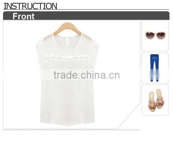European and American style summer new fashion V neck perspective women chiffon,chiffon fabric