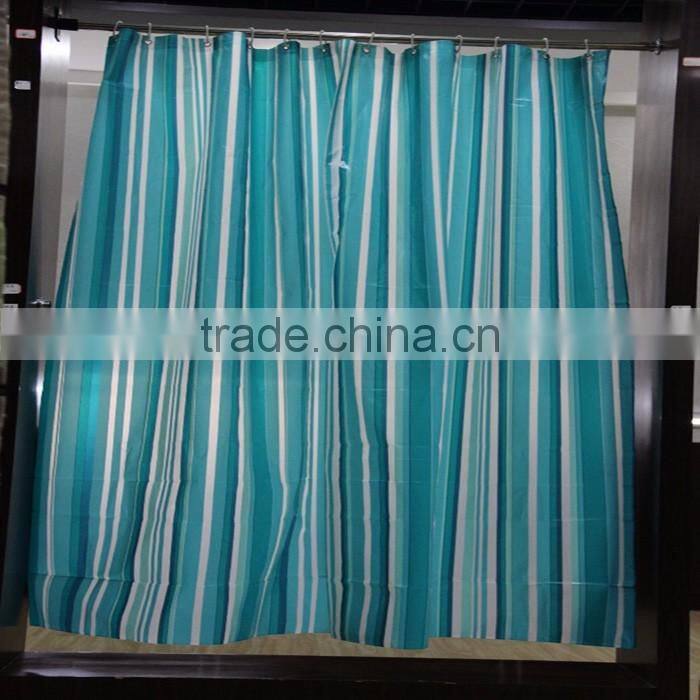 2017 High Quality fashionable PVEA Stripe Shower Curtain
