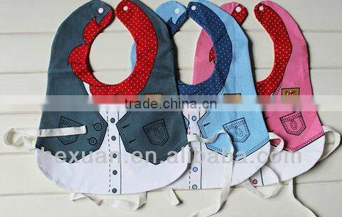 3 colors can choose baby bibs/3 layers baby bibs/superman baby bibs /in stocked or OEM