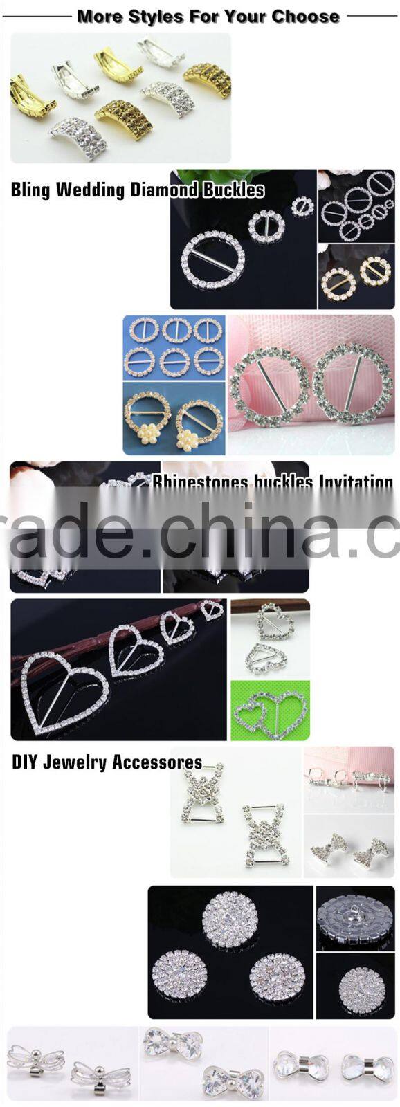 Rose Gold Crystal Bead - Rhineston Buckle for Headbands, Hair Ties and Fantastic Shoelaces - DIY Jewelry Accessores