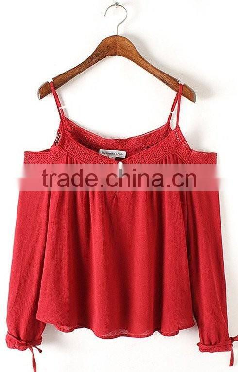 Fashionable design ladies casual Off The Shoulder Top