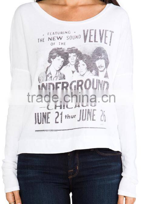 girls plain white long sleeves t-shirts