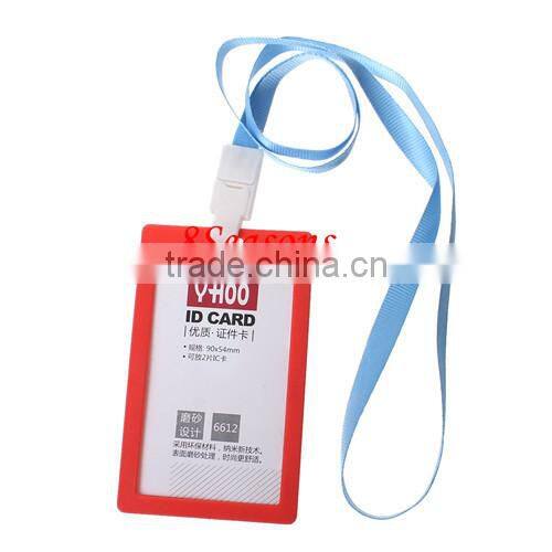 Red Vertical Polyvinylchlorid ID Cards Badges Holders 10.9cm x6.7cm