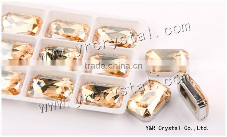 Octagon shape Decorative Strass Crystal Rhinestone manufacturer with claw setting