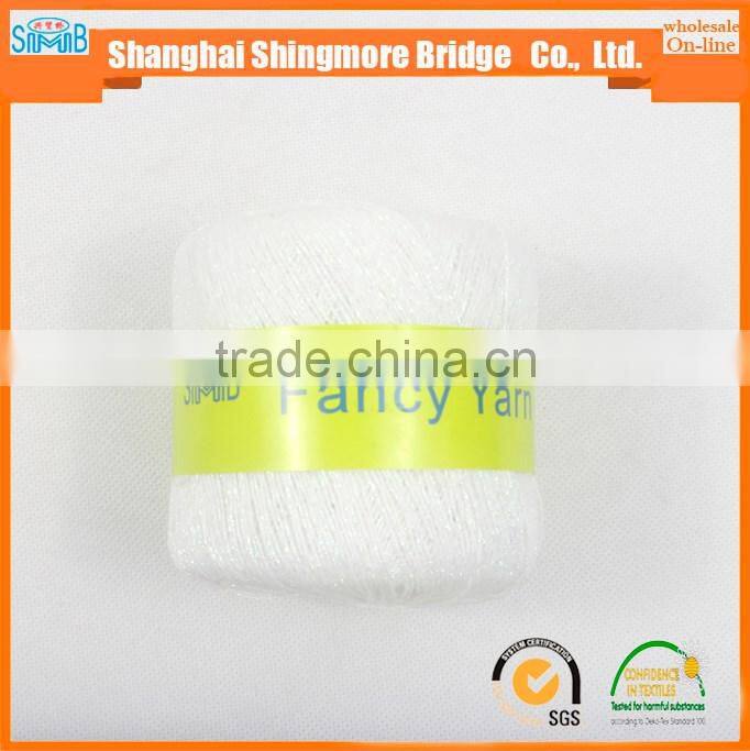 alibaba china textile yarn supplier hot wholesale oeko-tex standard metallic knitting yarn for crochet