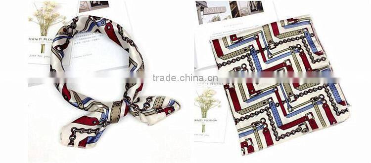 women digital print custom design silk scarf