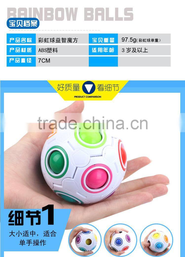 2017 hot sale new magic ball fidget ball magic rainbow ball cube