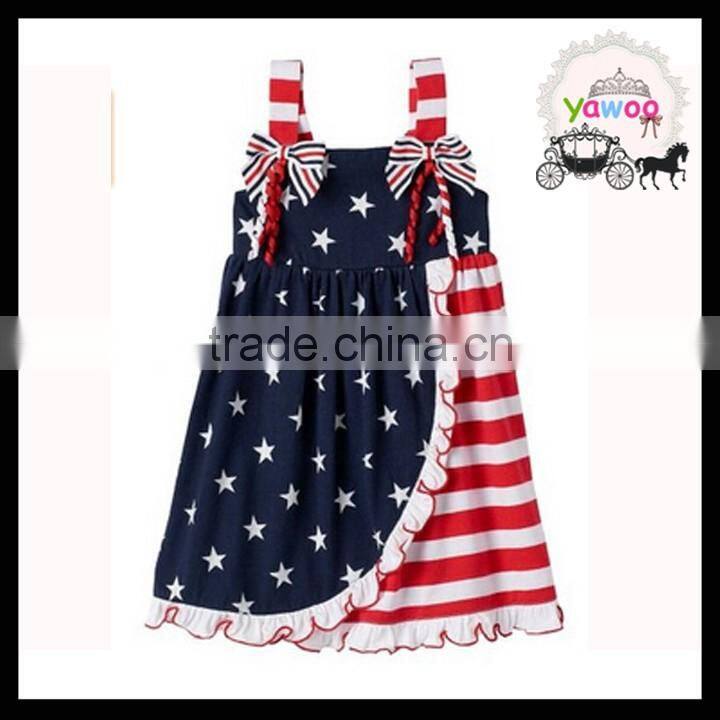 Neck design 4th of july dress girls summer dresses latest children frocks designs baby girls party wear dress