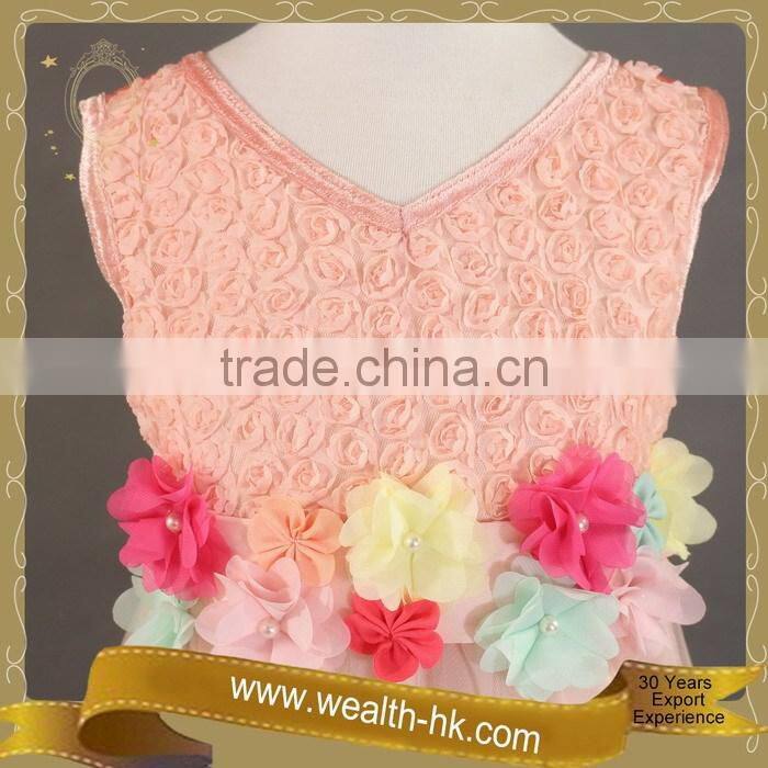 Vintage Flower Girls Princess Long Dress