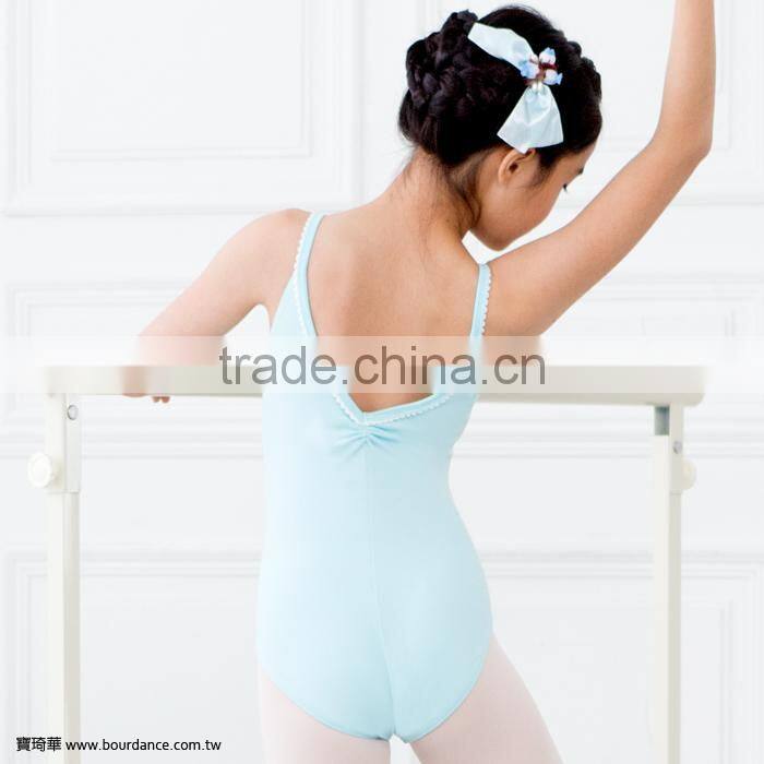 Ballet girls front gather camisole leotards