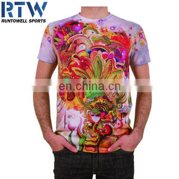 O-neck short sleeve 100% polyester T-shirt