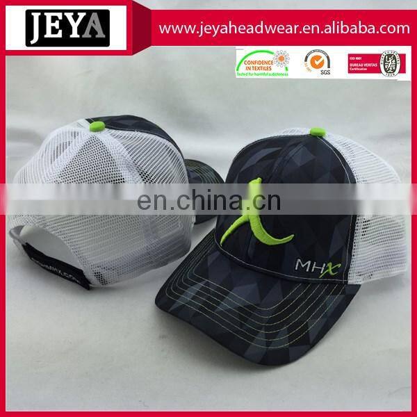 Common trucker hat mesh polyester cap sublimation with embroidery logo
