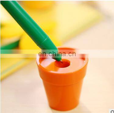 Novelty 5pcs/lot Cute Flower Pot Ballpoint Pens Lovely Sunflower Students Stationery Pen Creative School Supplies Kids Gift