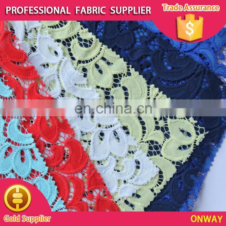 100%Nylon beautiful lace for all ladies' garment accessories