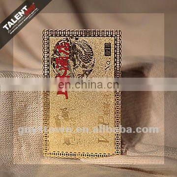 custom private printing metal business card with emboss number
