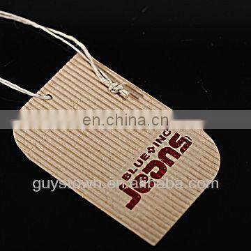 custom private new design irregular shape printed paper tags for jeans