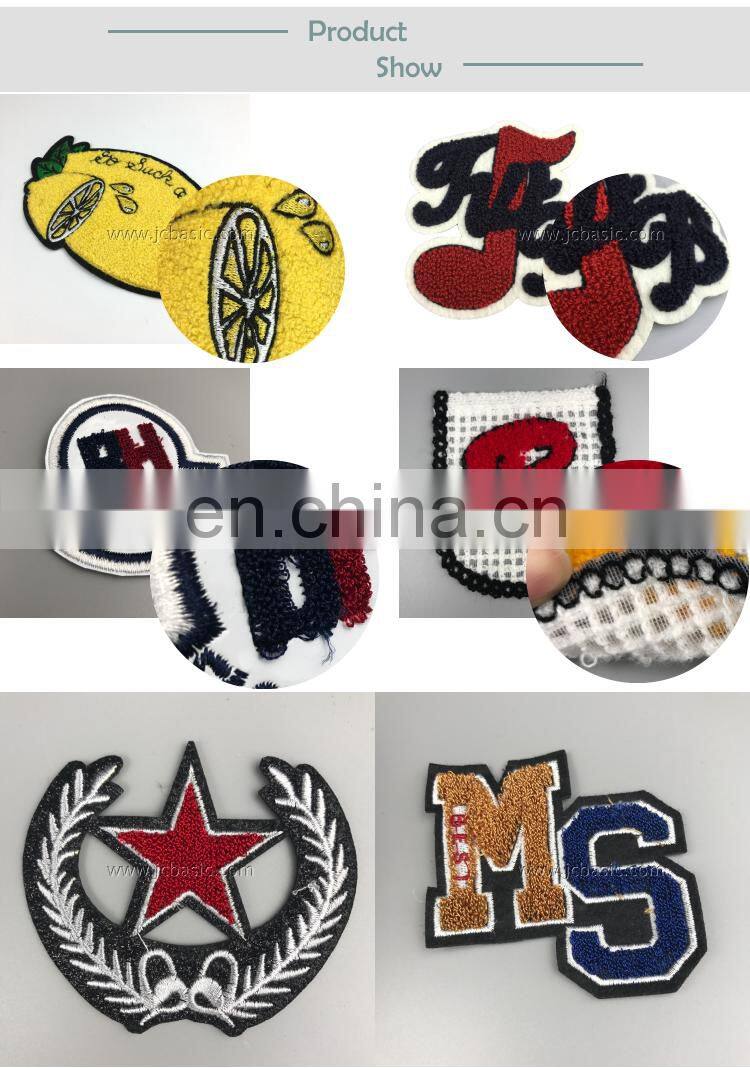 New design letters glass bead iron/sew on patch chenille patches