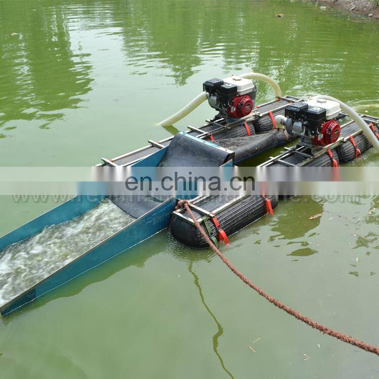 Chinese Mini portable gold dredger in small river