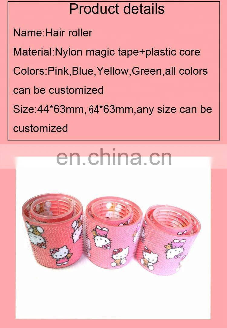 new design hair roller with fancy picture printed