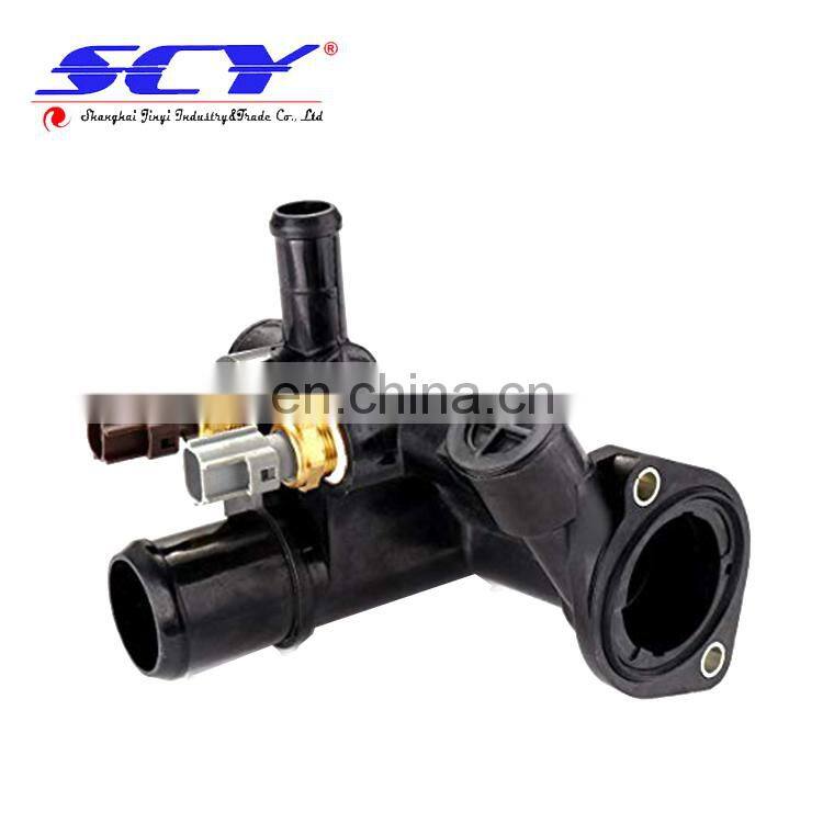 Thermostat Housing Assembly w/ Sensor suitable for Ford F-100 Ranger Mazda B2500 F87Z8592A F87E8592AM F87Z8592AM
