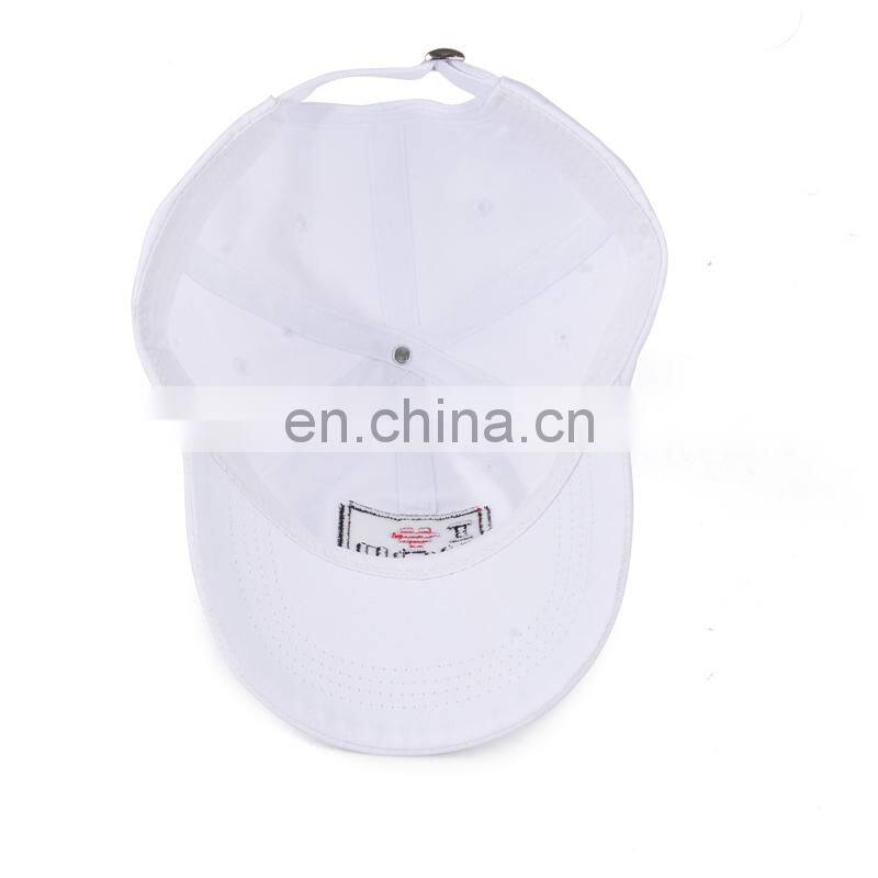 unisex design white baseball hats custom logo