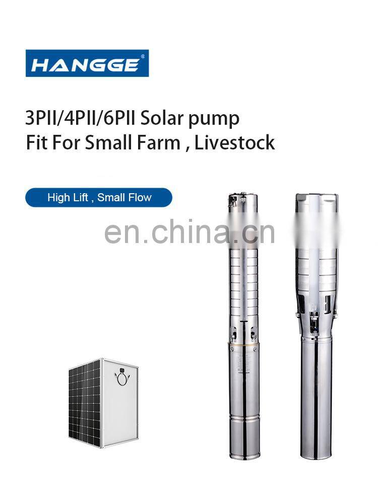 3PII In-Built stainless steel Controller Brushless agriculture irrigation dc solar water pump