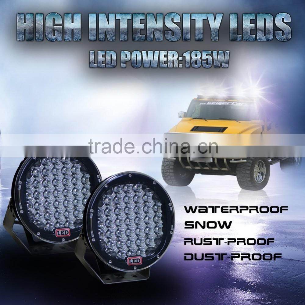 9inch LED Portable Work light 12V 185W For Offroad Truck Car ATV SUV Jeep Boat 4wd ATV Auxiliary Driving Lamp