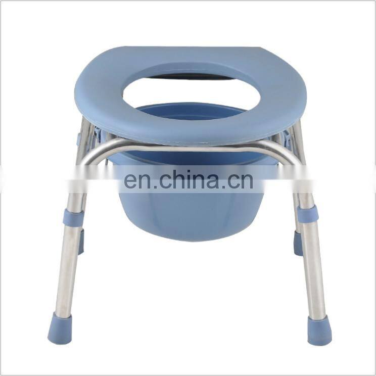 Simple and lightweight stainless steel toilet chair ultra high load-bearing disabled toilet Commode Chair