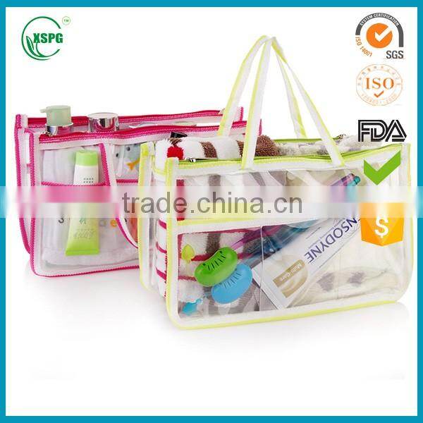 alibaba china of clear Plastic pvc cosmetic make up toiletry bag with zipper