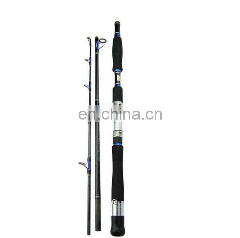 1.8-2.1m Lure Rod 3 Section Carbon FUJI Guides Aluminum alloy Reel Seat Vava De Pesca Saltwater Boat Fishing Rods