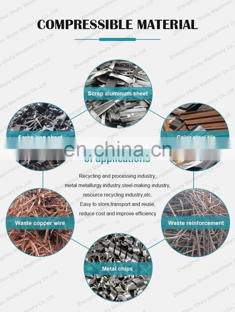 High efficiency horizontal scrap metal baler machine scrap metal balers