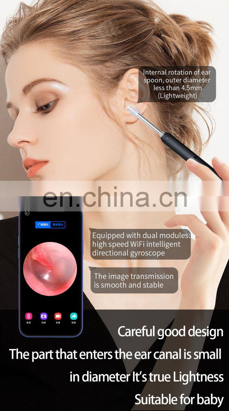 Earwax Removal Ear Spoon Endoscope Otoscope Remover Tool kit G3 with 4MP HD Camera