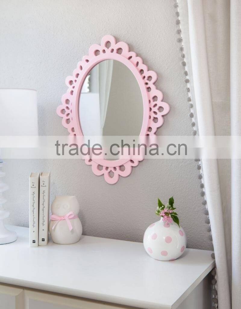 Oval Wall Mirror - Highly Decorative Wall Accessories - Use it for Bedroom and Bathroom Wall, or as a Princess Mirror for Girl's