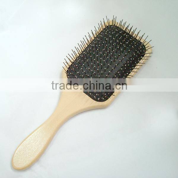 Guangdong Wooden Hair Brush Wholesale , Metal Pins Paddle Brush