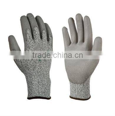 Nylon liner pu palm coated gloves