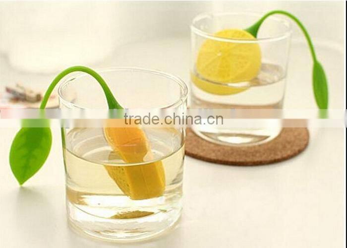 Fashion lemon design LFGB standard silicone tea infuser for tea accessory