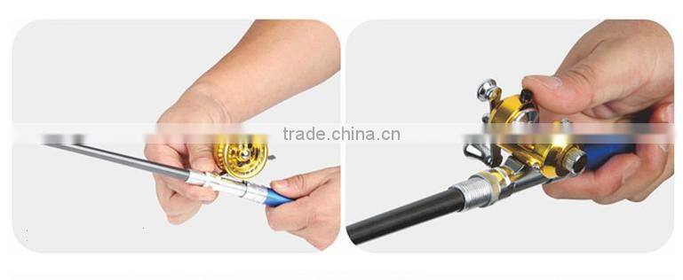 Pen Size Case Mini Portable Pocket Fishing Rod & Reel Set