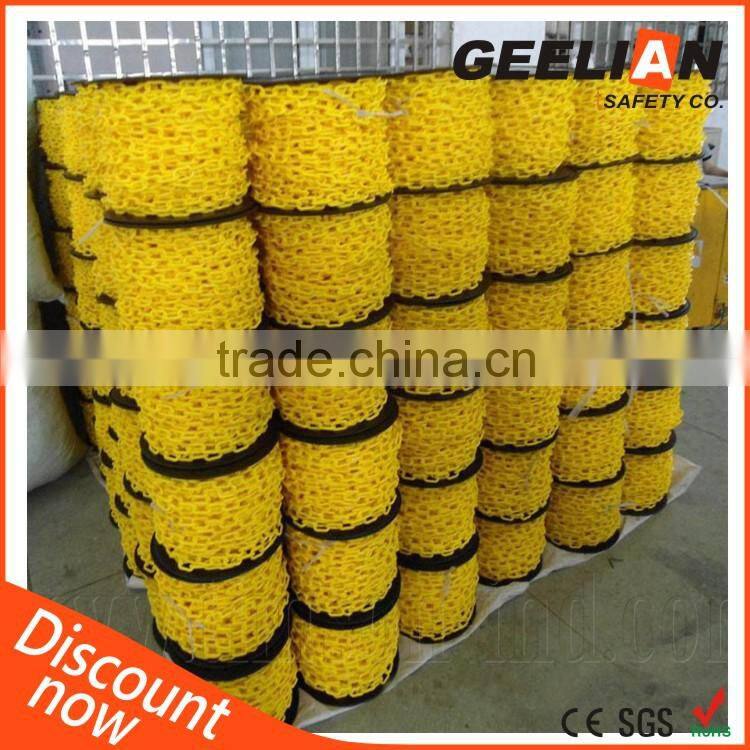 Linked with Traffic Bollard Quick Removable Road Caution Chain with Traffic Cone