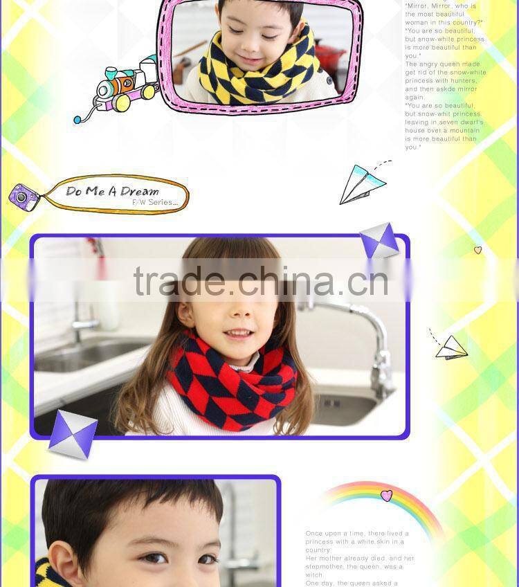 Wholesale 2014 Winter New Rhombus Design Unisex Boys Girls Winter Scarf