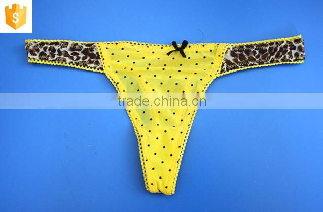 2016 Hot-selling yellow sexy women thong