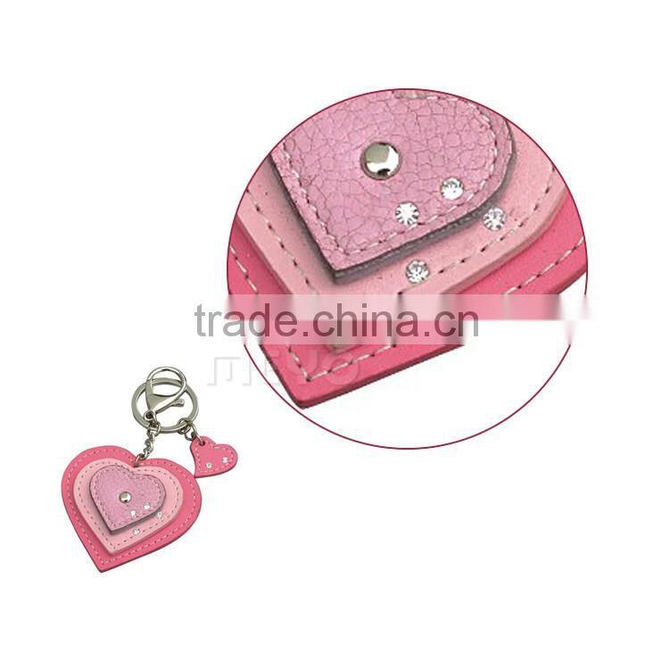 Creative leather metal cartoon key ring for key decoration