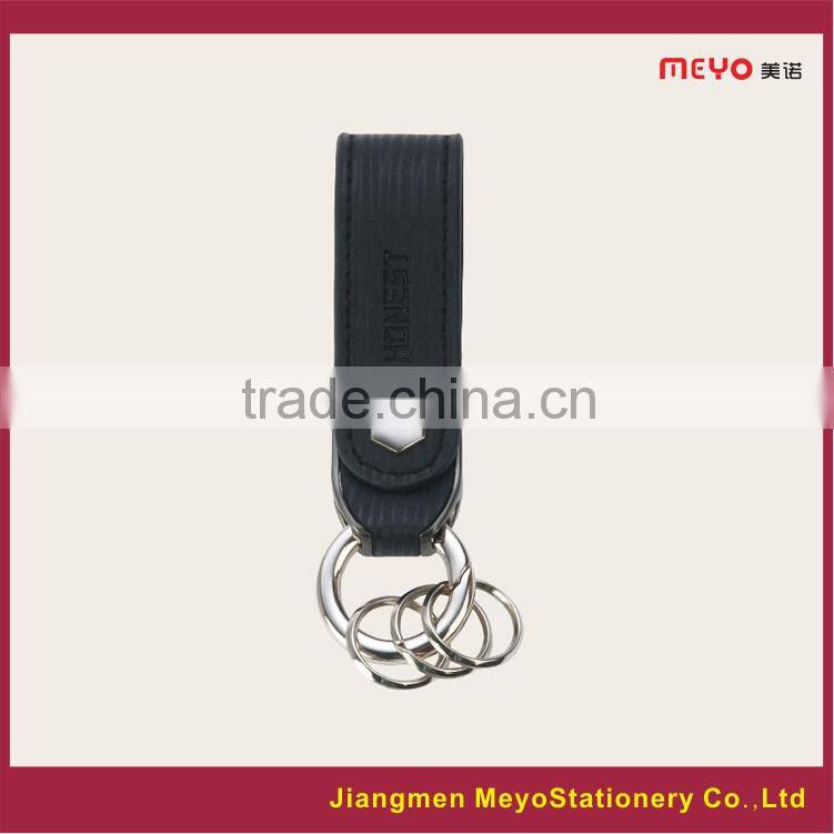 2015 Cheap Promotional Gift Customized Made House Metal Genuine Leather Keychain