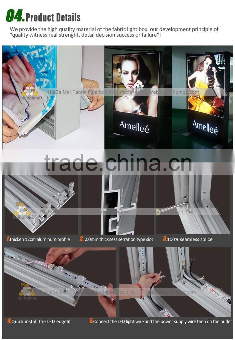 New double sided poster frame lightbox with edge light high power led
