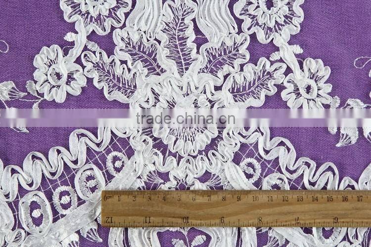 new product cheap embriodered guipure lace tricot underwear fabric garment accessories machine