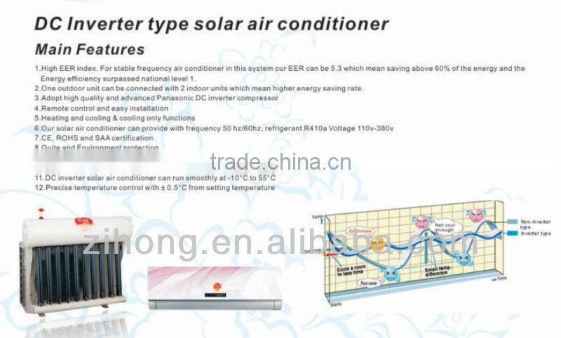 solar powered inverter air conditioner, dc solar split air conditioners