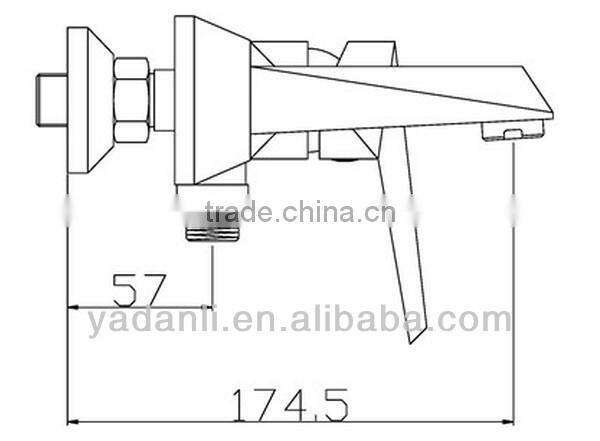 heavy square bath faucet W013