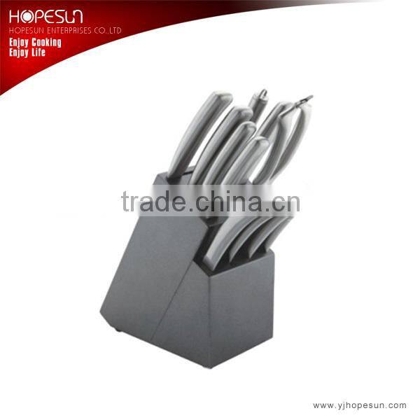 Kitchen knife sets with wooden block and chicken scissors