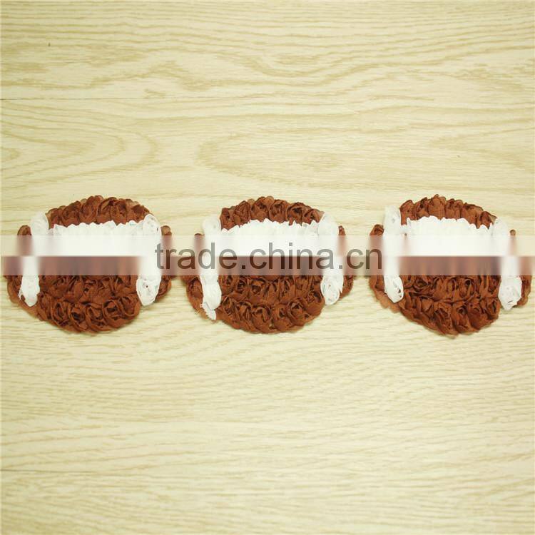 Rugger headbands Chiffon Flower , Fabric Flower For Girl Dress , shabby chiffon flowers